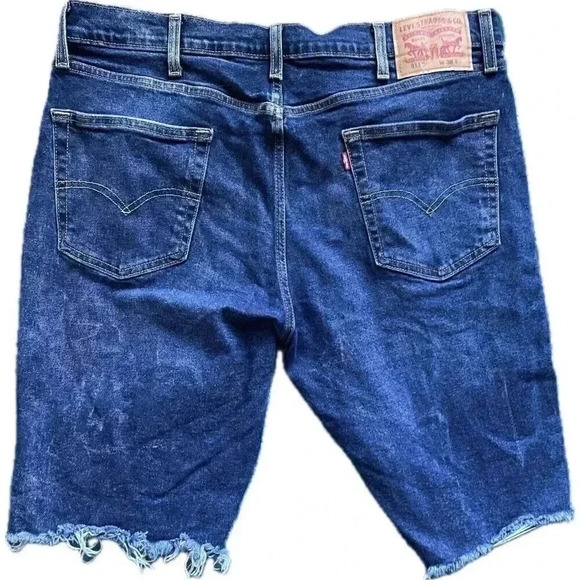 Levi's 511 Jean Shorts Mens 38 Standard Slim Fit Cut Off Casual Denim Blue - Picture 1 of 4